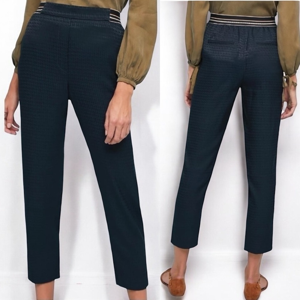 🌻Anthropologie The Essential Sporty Blue Viscose Trousers Size Medium